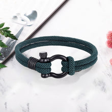 Last inn bildet i Galleri-visningsprogrammet, Flettet-tau armbånd med nautisk design
