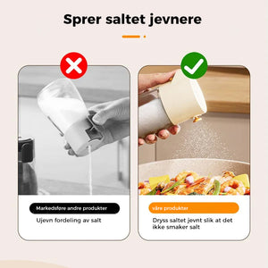 Krydderdispenser med saltbøsse