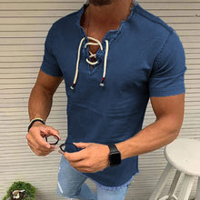 Last inn bildet i Galleri-visningsprogrammet, Stretch Denimskjort med Snøring for Menn

