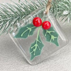 Juletrepynt av smeltet glass