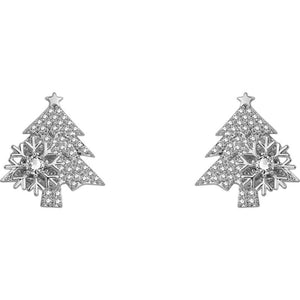 Roterende øreringer med juletre-design