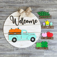 Last inn bildet i Galleri-visningsprogrammet, Utskiftbart vintage velkomstskilt
