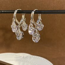 Last inn bildet i Galleri-visningsprogrammet, Heart Zircon Drop Ear Buckles Earrings
