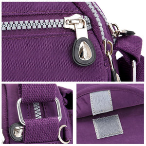 Vanntett nylon skulderveske for damer