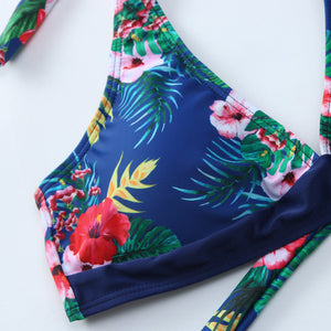 Bikinisett med blomstertrykk