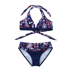 Bikinisett med blomstertrykk