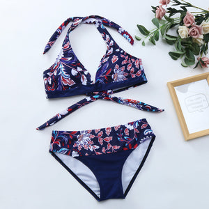 Bikinisett med blomstertrykk