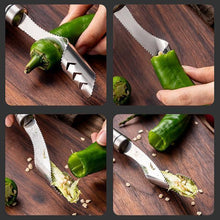 Last inn bildet i Galleri-visningsprogrammet, Rustfritt stål Chili Corer Peppers Seed Remover
