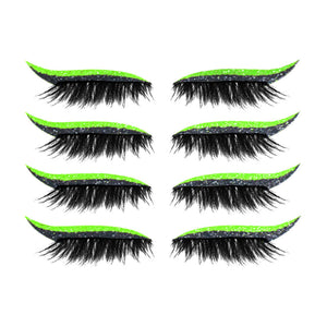 Gjenbrukbare eyeliner og øyenvippeklistremerker (4 par)