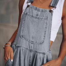 Last inn bildet i Galleri-visningsprogrammet, Uformell denimlomme Jumpsuit med brede ben
