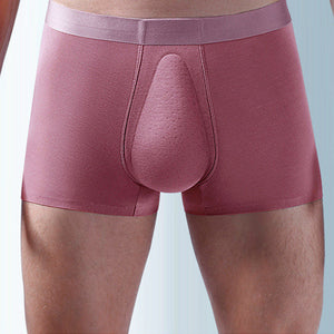 Organisk lateks boksershorts med støtte-kopp for menn