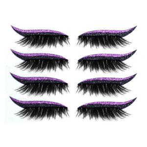 Gjenbrukbare eyeliner og øyenvippeklistremerker (4 par)