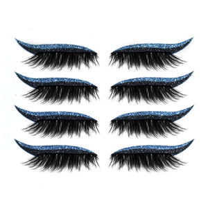 Gjenbrukbare eyeliner og øyenvippeklistremerker (4 par)