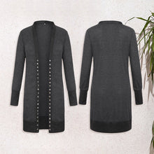 Last inn bildet i Galleri-visningsprogrammet, Solid cardigan i middels lengde

