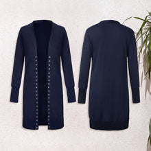 Last inn bildet i Galleri-visningsprogrammet, Solid cardigan i middels lengde
