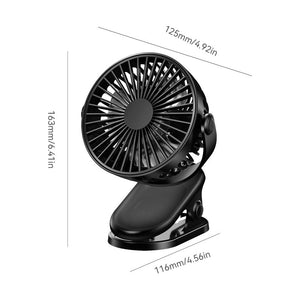Clip Type USB oppladbar elektrisk minivifte