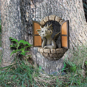 Søt Dragon Statue Ornament