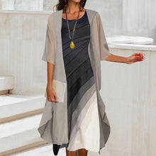 Last inn bildet i Galleri-visningsprogrammet, Todelt kjole med trykk
