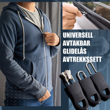 Last inn bildet i Galleri-visningsprogrammet, Universal avtakbart glidelås trekker sett
