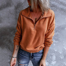 Last inn bildet i Galleri-visningsprogrammet, Uformell langermet sweatshirt med glidelås

