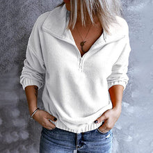 Last inn bildet i Galleri-visningsprogrammet, Uformell langermet sweatshirt med glidelås
