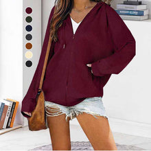 Last inn bildet i Galleri-visningsprogrammet, Fashion Zip Up Sweatshirts Langermet hettegenserjakke
