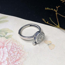 Last inn bildet i Galleri-visningsprogrammet, Buddhist Tibetan Prayer Wheel Ring OM Mantra Lotus Floral Ring
