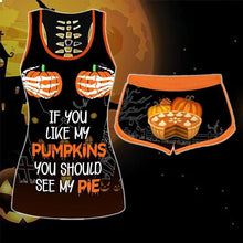 Last inn bildet i Galleri-visningsprogrammet, 🎃1 sett Halloween gresskarsinglet og shorts
