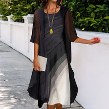 Last inn bildet i Galleri-visningsprogrammet, Todelt kjole med trykk
