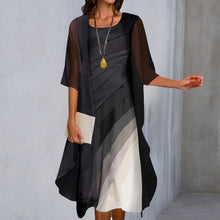 Last inn bildet i Galleri-visningsprogrammet, Todelt kjole med trykk
