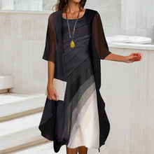 Last inn bildet i Galleri-visningsprogrammet, Todelt kjole med trykk
