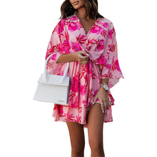 Last inn bildet i Galleri-visningsprogrammet, Printed wavy sleeve dress
