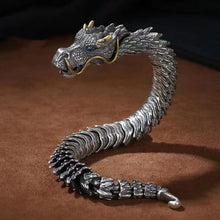 Last inn bildet i Galleri-visningsprogrammet, Sølv håndlaget Dragon Chain Armbånd
