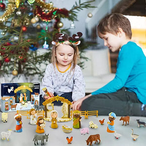 24 dager med julekrybbesett