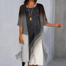 Last inn bildet i Galleri-visningsprogrammet, Todelt kjole med trykk
