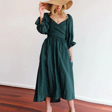 Last inn bildet i Galleri-visningsprogrammet, French Ruffled Lantern Sleeves Multi-wear kjole med rysjermer
