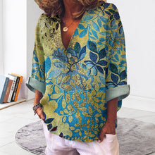 Last inn bildet i Galleri-visningsprogrammet, Leaf Foil Print Long Sleeve Shirt
