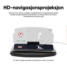 Last inn bildet i Galleri-visningsprogrammet, HUD navigasjonsprojektor med trådløs lading
