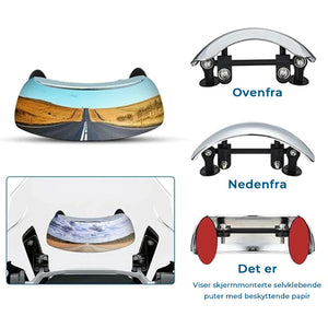 180° sikkerhetsspeil for motorsykkel