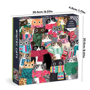 Wintry Cats 500 brikker puslespill