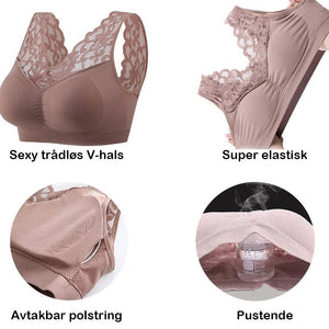 Pustende sports push-up bh i blonder