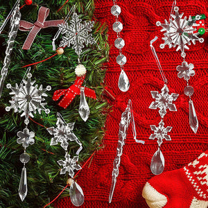 Krystall Christmas Snowflake Ornamenter