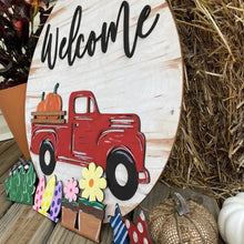 Last inn bildet i Galleri-visningsprogrammet, Utskiftbart vintage velkomstskilt
