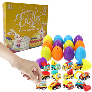 Påskeeggfyll med Pull Back Cars Toy