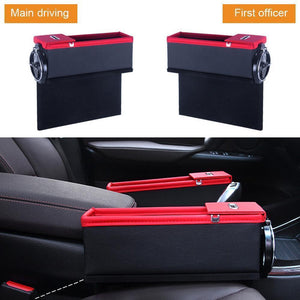 Multifunctional Car Seat Leather Storage Box