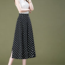 Last inn bildet i Galleri-visningsprogrammet, Svarte polkaprikkede chiffon-culottes

