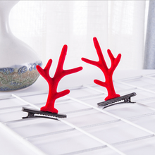 Last inn bildet i Galleri-visningsprogrammet, Christmas New Antler Plysj hårnåler
