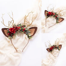 Last inn bildet i Galleri-visningsprogrammet, Reindeer Headband-Christmas Reindeer Antler
