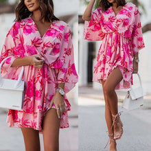Last inn bildet i Galleri-visningsprogrammet, Printed wavy sleeve dress
