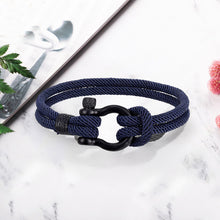 Last inn bildet i Galleri-visningsprogrammet, Flettet-tau armbånd med nautisk design
